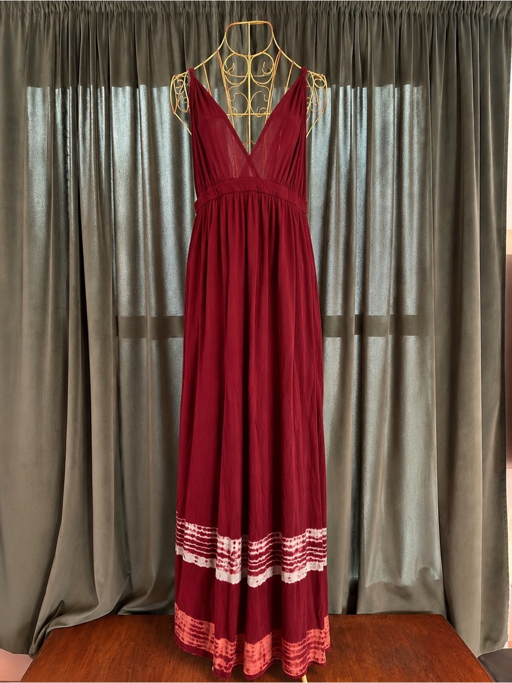 Gypsy 05 Vintage 2011 Organic Cotton Tie Dye Maxi Dress Gypsy Prairie L